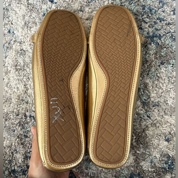 Cole Haan Gold Demi Driver Shoes Flats - Picture 8 of 9